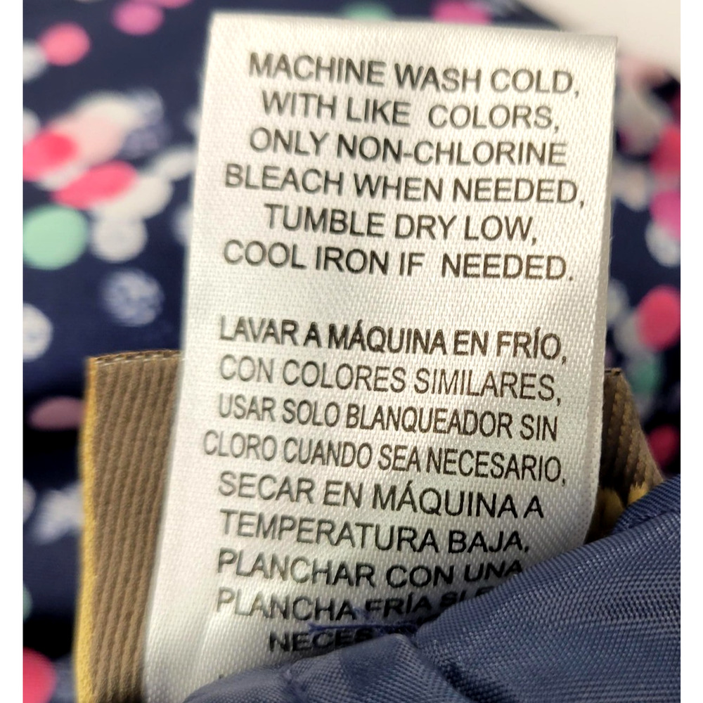 New Roebuck & Co Snow Pants Girls Large 14 Navy Blazer Water Resistant Dots - Picture 15 of 16